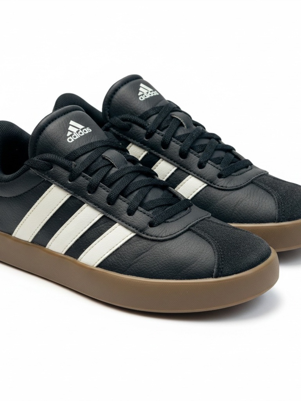 Adidas VL Court  Core Black/White/Gum - Big Kids Size US 4